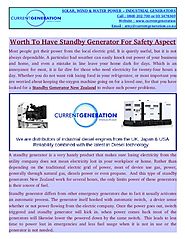 Standby Generator Differs From Other Emergency Generators