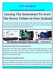 Hire Generator in New Zealand is Now Easy to Buy