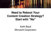 Need to reboot your content creation strategy? Start with "No"