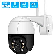 US $29.29 51% OFF|Outdoor WIFI PTZ IP Camera 4X Digital Zoom 3MP IP Camera Outdoor Security Waterproof CCTV Camera Cl...