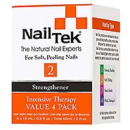 Nail Tek Intensive Therapy 2, Nail Strengthener for Soft and Peeling Nails, 0.5 oz Value 4-Pack