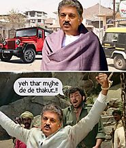 Mahindra Thar Fan Leaves Anand Mahindra in Splits with a Sholay-inspired Meme