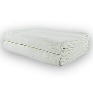 JMR White Hospital/Home Thermal Blanket Snagfree 100% Cotton Coach Throw or Quilt Twin Size 66x90