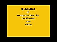 Jobs for Ex-offenders and Felons: Updated list of companies that hire ex offenders and felons - 2020
