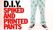 Spiked and Printed Pants-Threadbanger