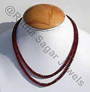 Ruby Gemstone Beads- Faceted Rondelle