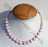 Pink Opal Beads- Heart Briolette