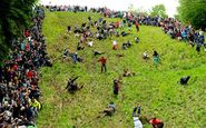 World Annual Cheese Rolling Festival; Cooper's Hill, Gloucestershire, England.
