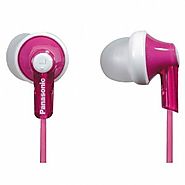 Panasonic ErgoFit Best in Class In-Ear Earbud Headphones RP-HJE120-P (Pink) Dynamic Crystal Clear Sound, Ergonomic Co...