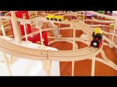 HUGE Kids Wooden Train Set Video with chugging Brio toy engine
