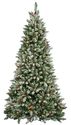 6.5' Pre-Lit Frosted Edina Slim Artificial Christmas Tree with Clear Lights
