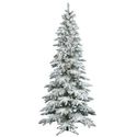7.5' x 43" Flocked Utica Fir Prelit Christmas Tree with 400 Warm White Italian LED Lights
