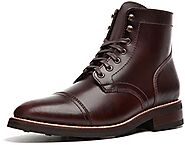 Thursday Boot Company Men’s Captain Cap Toe Leather Boots, Brown, 11