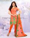 Orange chanderi cotton suit :: Salwar :: fashionflutters.com