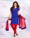 Blue chanderi cotton suit :: Salwar :: fashionflutters.com