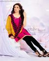 majenta chanderi cotton suit :: Salwar :: fashionflutters.com