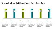 Strategic Growth Pillars PowerPoint Template | Pillars Slide Template