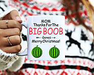 Mom Thanks For The Big Boob Genes Merry Christmas Mug – Not The Worst Gift
