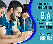 B.A Hindi Distance Education Correspondence Degree courses Admission 2021