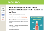 White Hat SEO Case Study: 348% More Organic Traffic in 7 Days