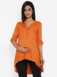 High-Low Maternity & Nursing Tunic