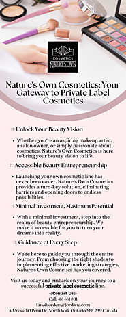 Empower Your Brand: Private Label Cosmetics Redefined by Nature's Own Cosmetics