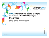 BP407: Portal at the Speed of Light - Techniques For IBM Worklight Integration