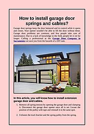 Steps For Installing Garage Door Springs And Cables