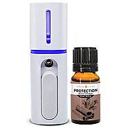 Immuno 2.0 Portable Personal Protection + Essential Oil Diffuser + Serene Living Protection Essential Oil (5ml) + Ess...