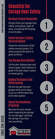 Checklist for garage door safety [Infographic]