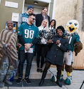 The Eagles joined Habitat for Humanity to welcome a family into their new home