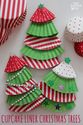 Cupcake Liner Christmas Tree Ornaments