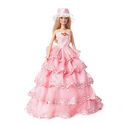 Yiding Handmade Party Clothes Pink Dress Wedding Princess Gown For Barbie Doll