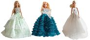 Barbie Party Gown, Evening Dress, Wedding Gown (Summer Party 3 Dress Set) - Dolls NOT Included