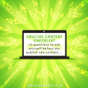 Crucial Content Marketing Checklist - 10 questions to ask yourself before you publish new content