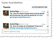 Twitter Timeline Feed WebPart for SharePoint 2013 based on Twitter API Version 1.1 - Ashok Raja's Blog