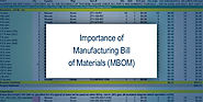 Importance of Manufacturing Bill of Materials (MBOM)