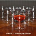Box of 200 - 4 ounce Disposable Plastic Champagne Glasses