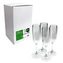 Unbreakable Champagne Glasses: 100% Tritan - Shatterproof, Reusable, Dishwasher Safe (Set of 4) by D'Eco