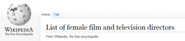 List of female film and television directors - Wikipedia, the free encyclopedia