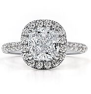 Cushion Cut Halo Engagement Setting 2mm