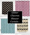 Glitter Chevron Shower Curtain - Pretty and Fun