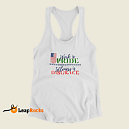 Work is Pride Idleness is Disgrace Printed tank-tops for women & girls