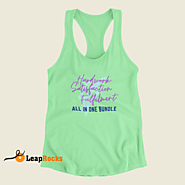 Hard Work Satisfaction Fulfilment Printed tank-tops for women & girls