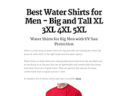 Best Water Shirts for Men - Big and Tall XL 3XL 4XL 5XL