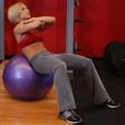 Exercise ball crunch