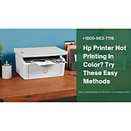 Printer Not Printing Color -HP 1-8009837116 Fix Now | HP Printer Helpline