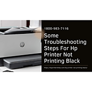 How To Fix Hp Printer Not Printing Black? 1-8009837116 HP Printer Won’t Print Help