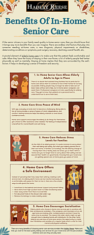 Benefits Of In-Home Senior Care | Hadley Reese