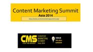 CMS Asia - Content Marketing Summit Asia 2015